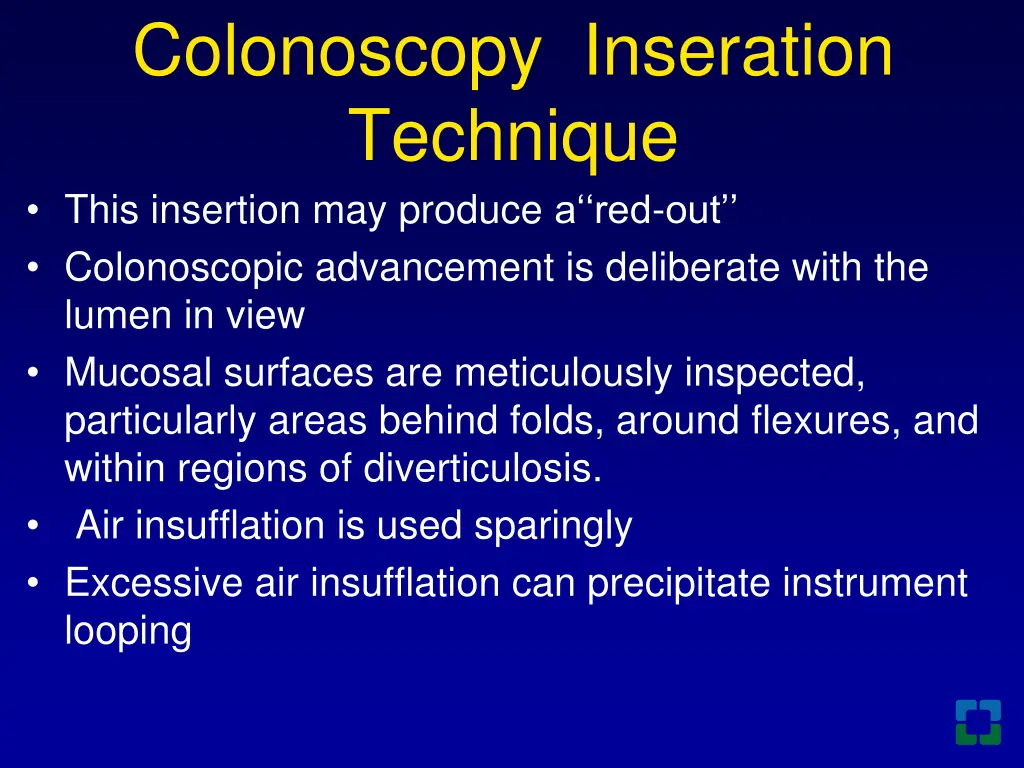 colonoscopy inseration technique this insertion