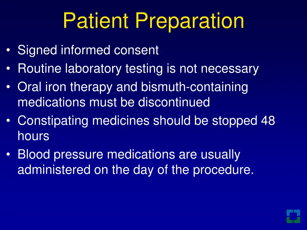 patient preparation