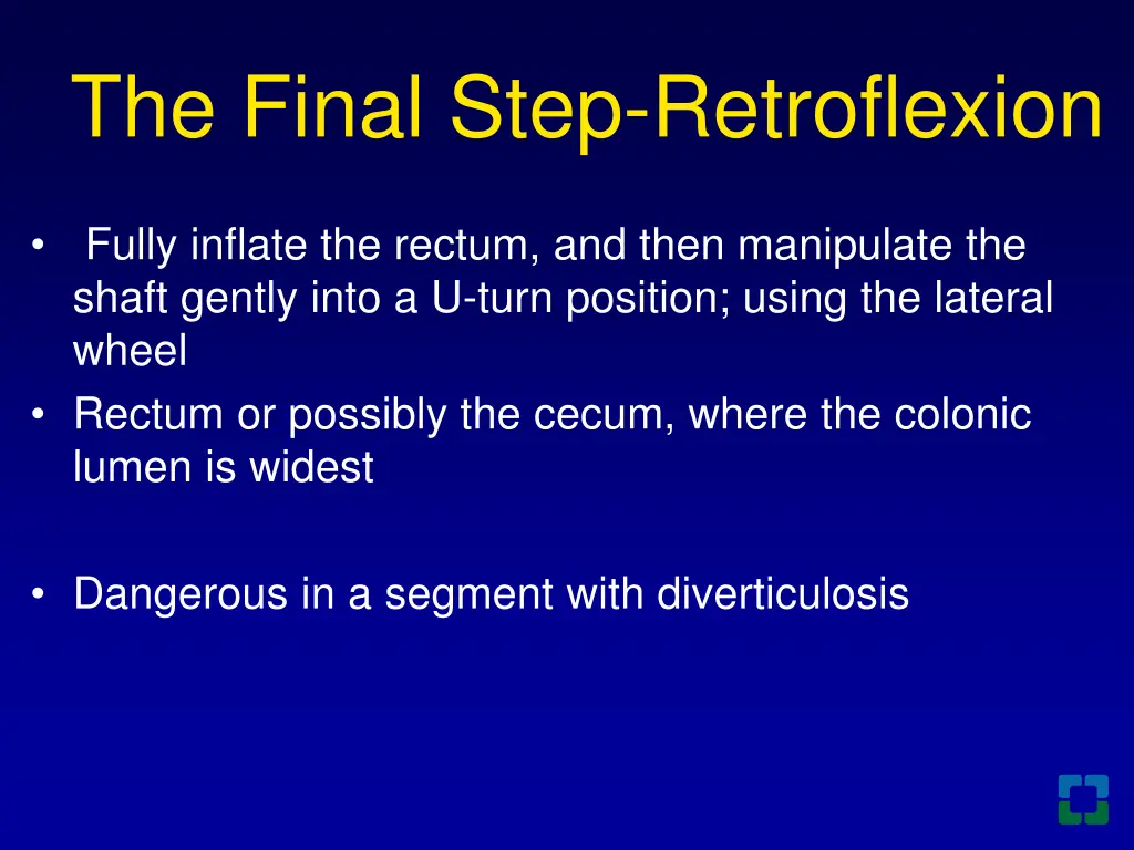 the final step retroflexion