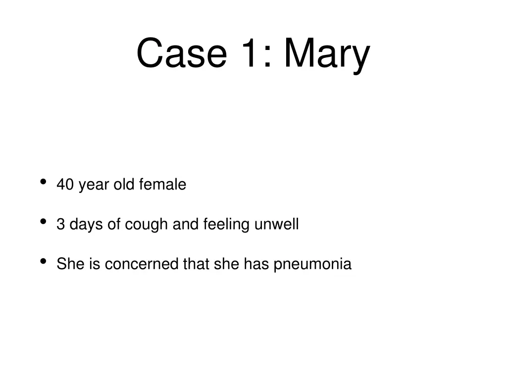 case 1 mary