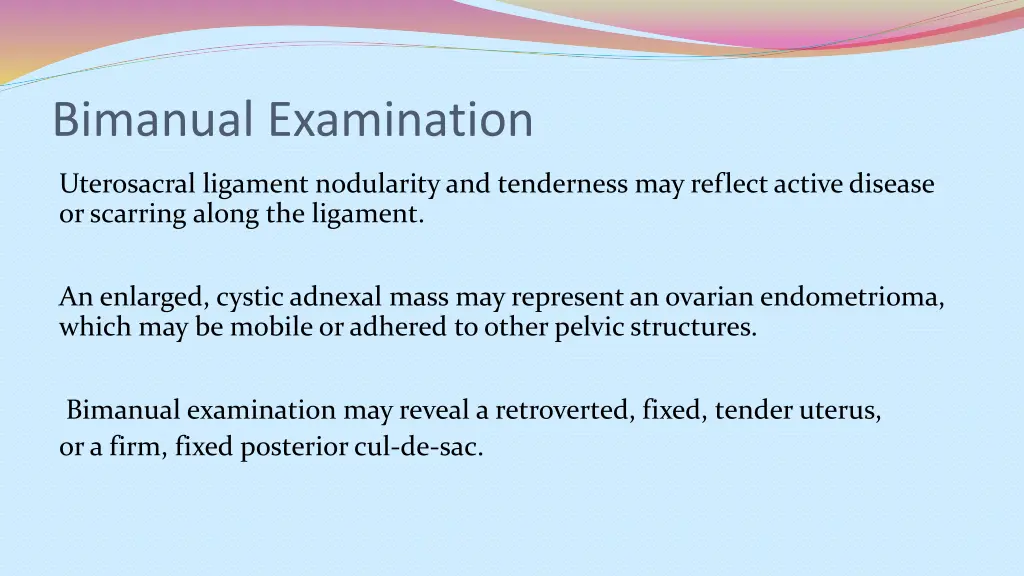 bimanual examination