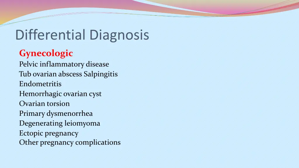 differential diagnosis