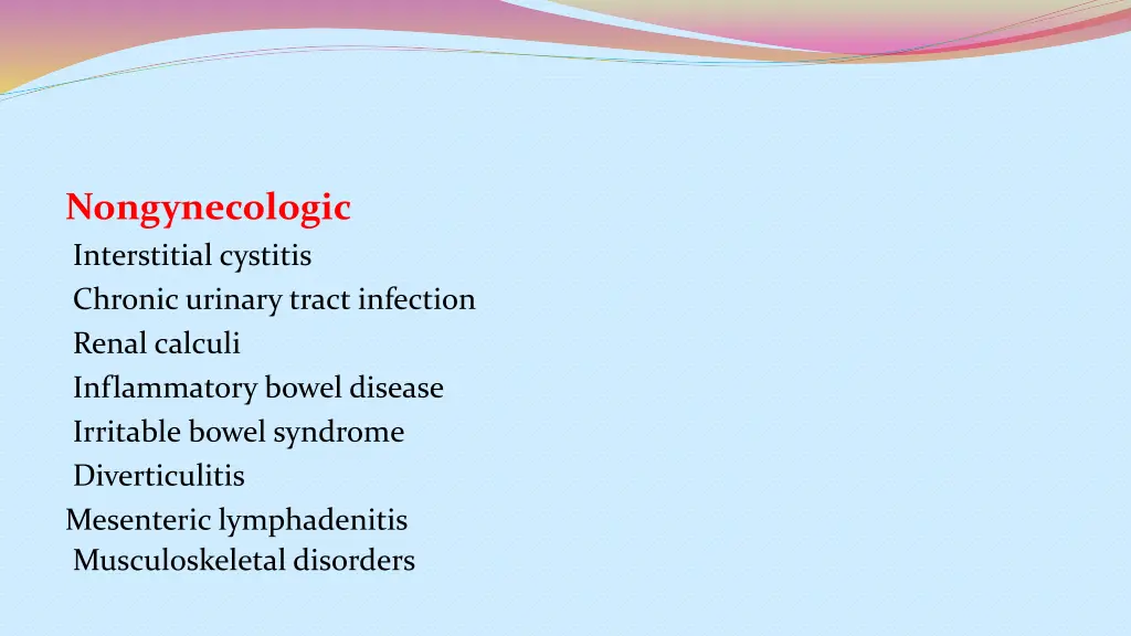 nongynecologic interstitial cystitis chronic