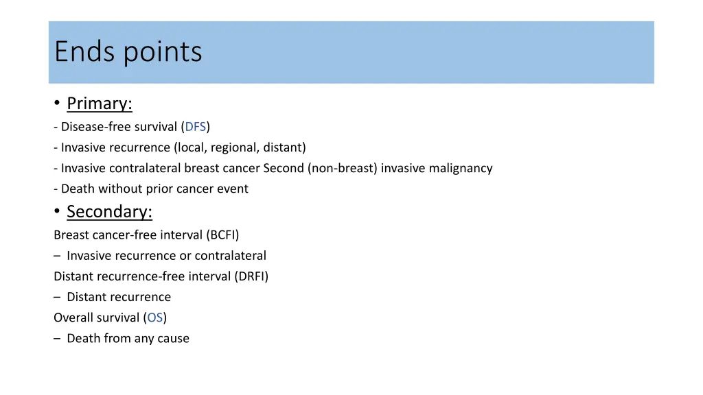 ends points