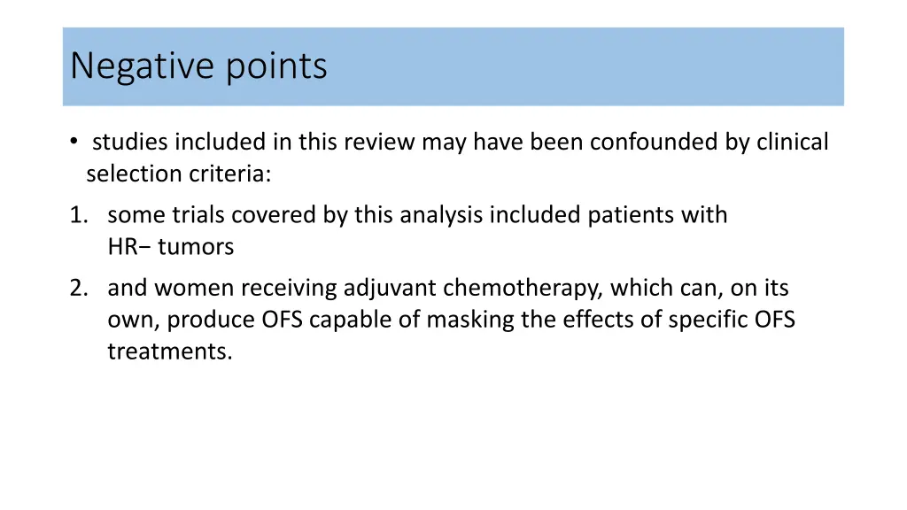 negative points