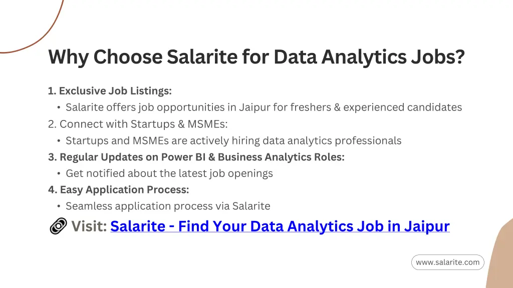why choose salarite for data analytics jobs