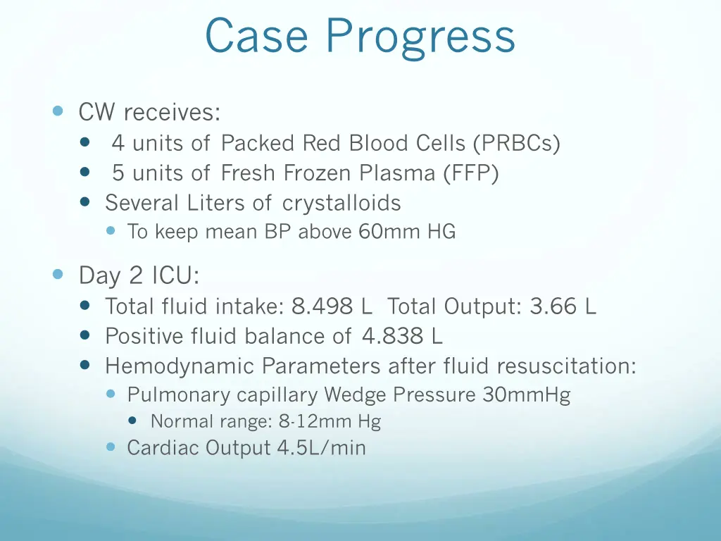 case progress
