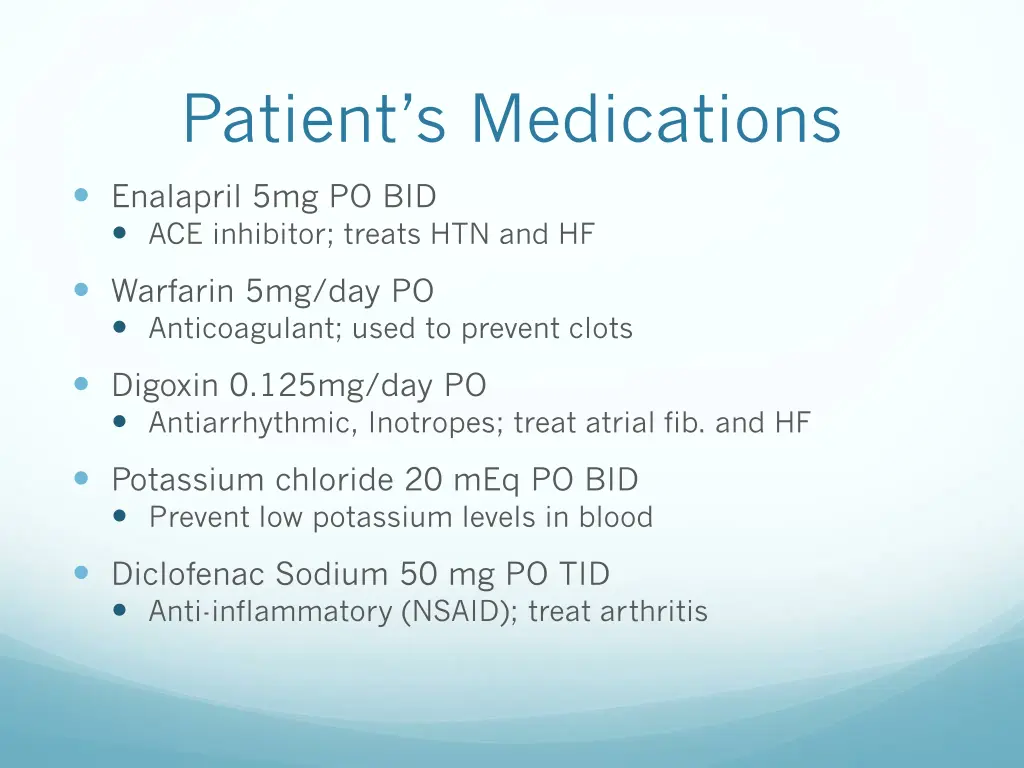 patient s medications