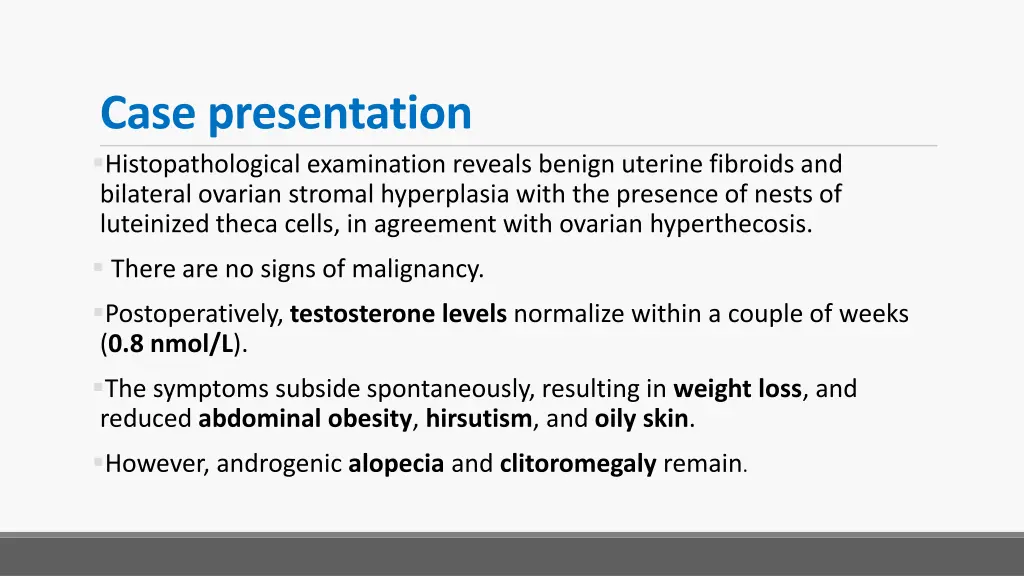 case presentation histopathological examination