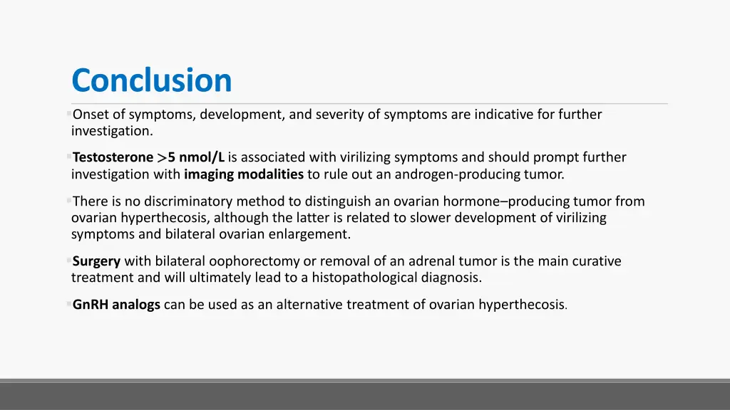 conclusion onset of symptoms development