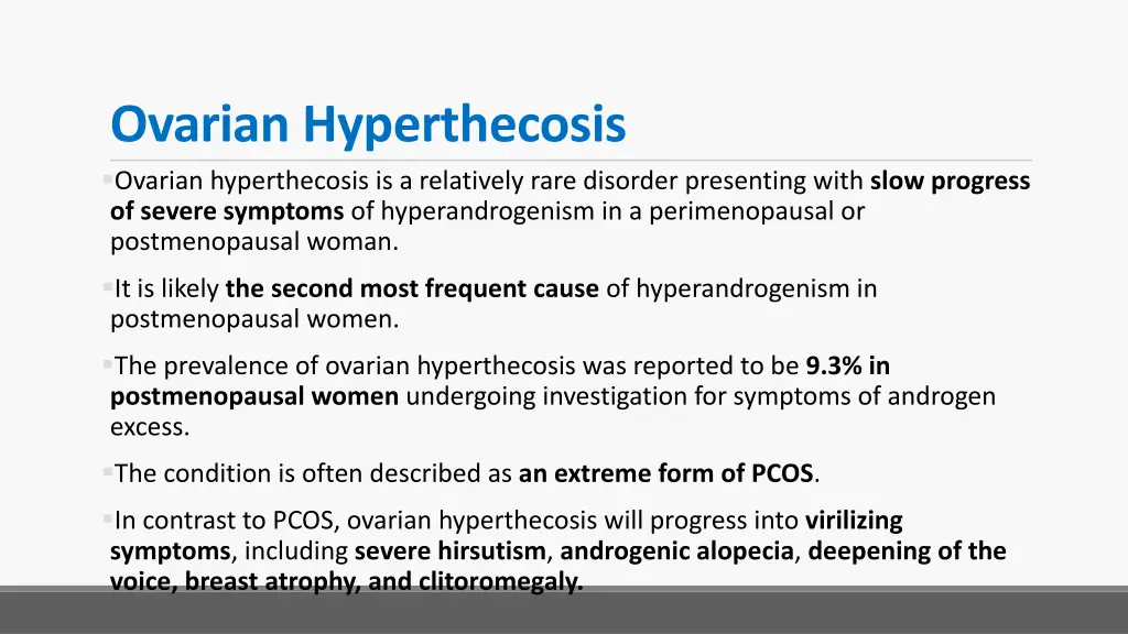 ovarian hyperthecosis ovarian hyperthecosis