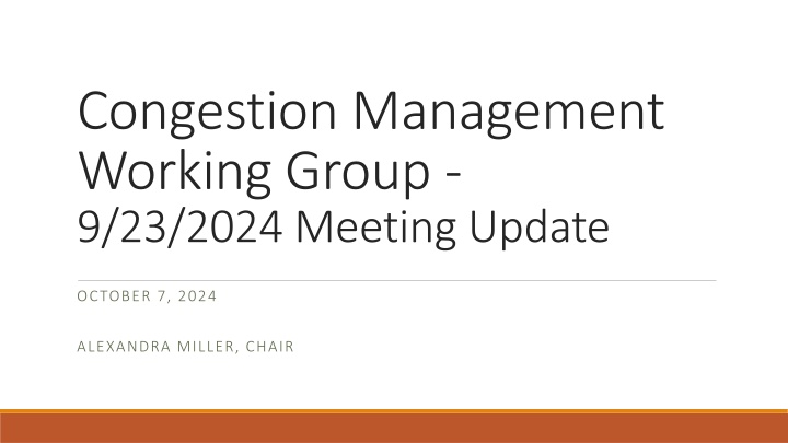 congestion management working group 9 23 2024