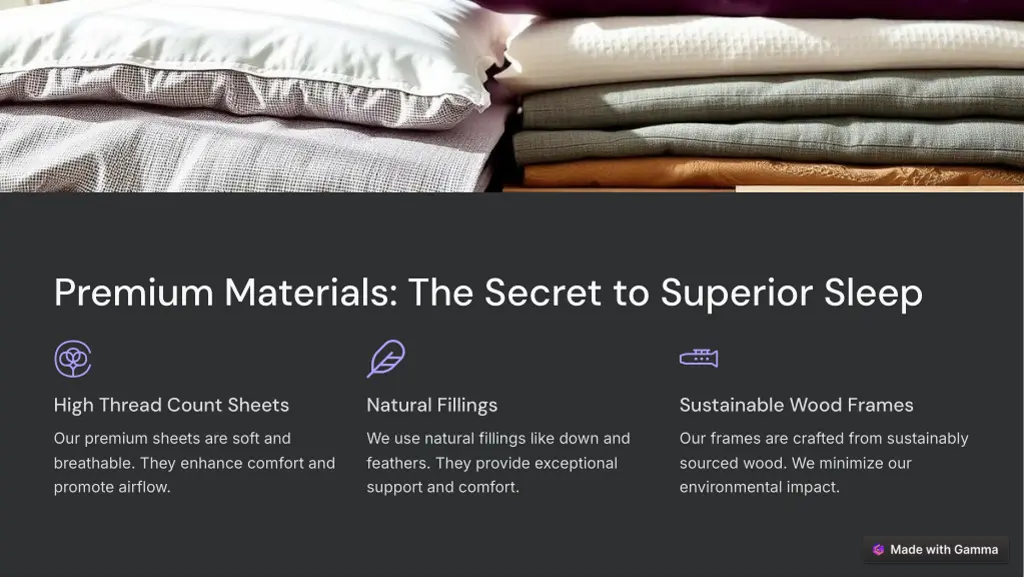 premium materials the secret to superior sleep