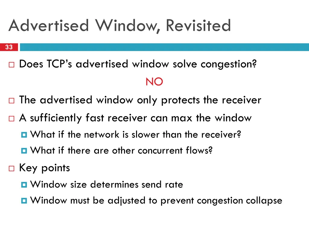advertised window revisited