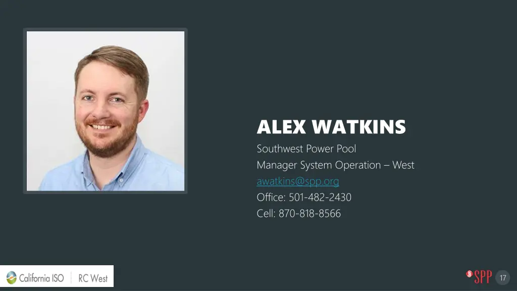 alex watkins southwest power pool manager system
