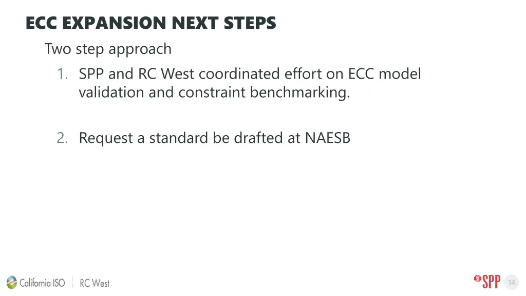 ecc expansion next steps two step approach