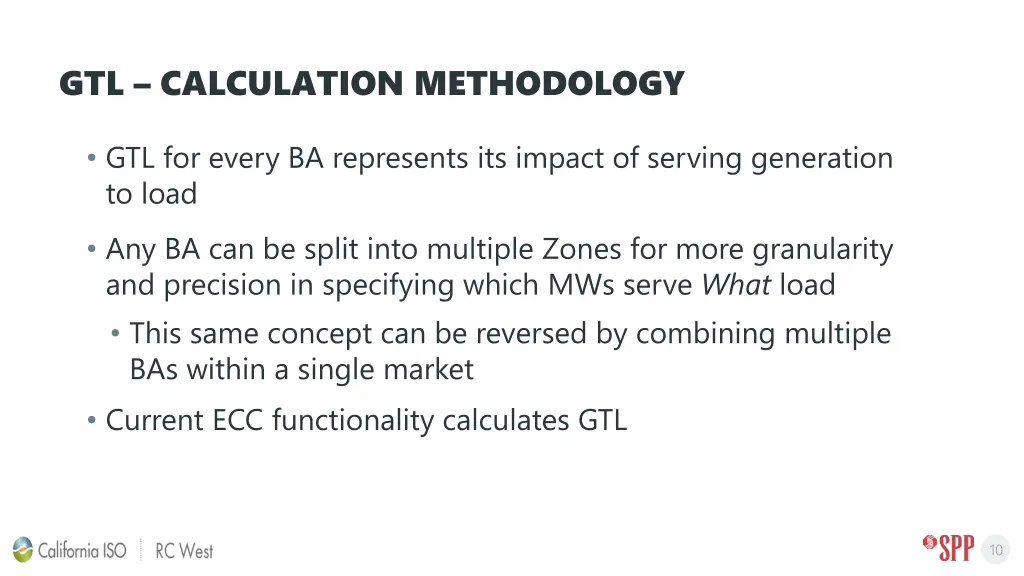 gtl calculation methodology