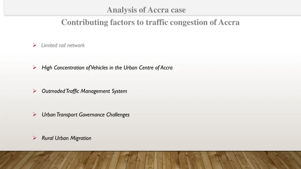 analysis of accra case