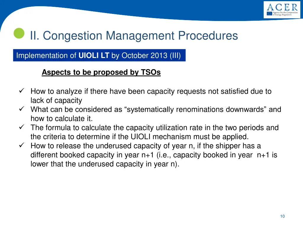 ii congestion management procedures 7