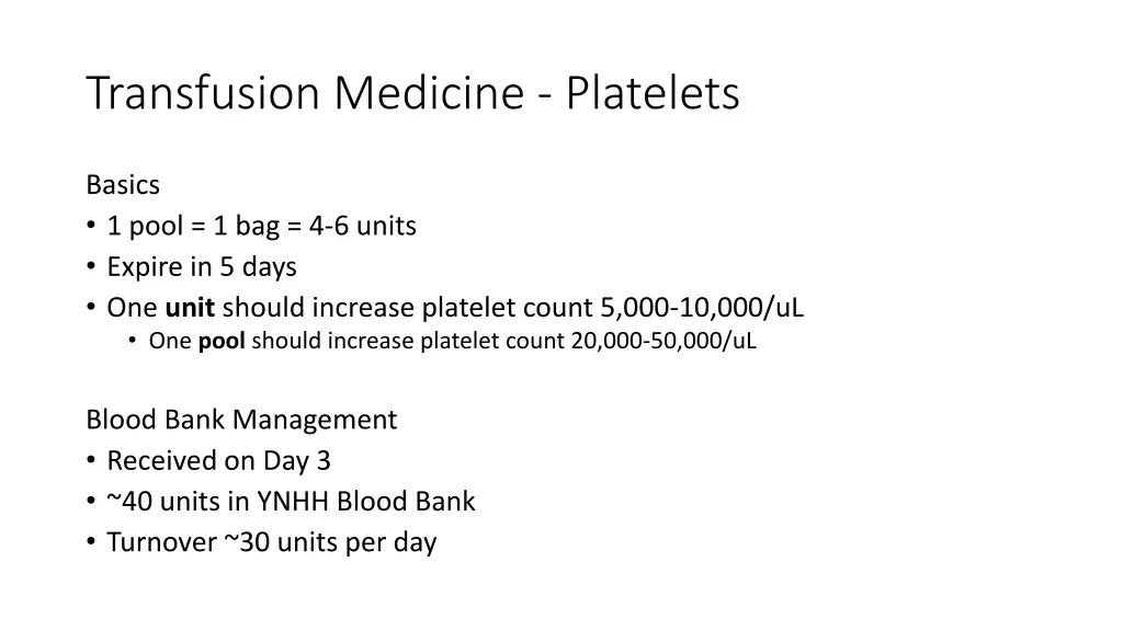 transfusion medicine platelets