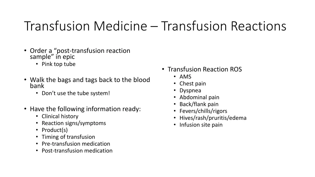 transfusion medicine transfusion reactions 1