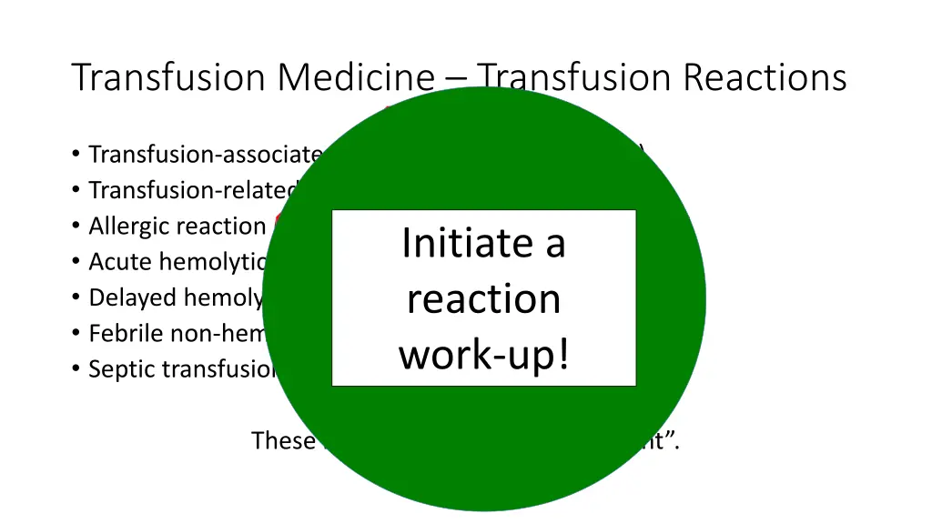 transfusion medicine transfusion reactions