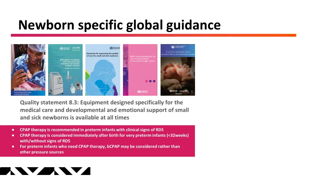 newborn specific global guidance