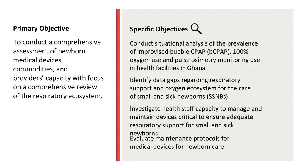 primary objective