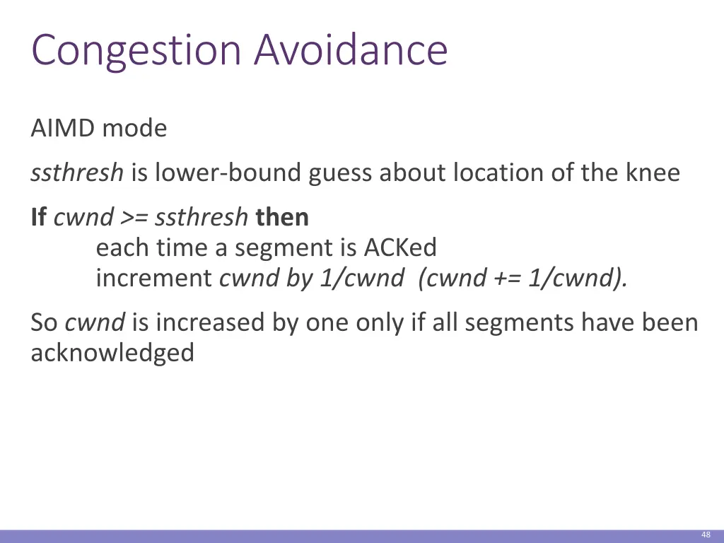 congestion avoidance