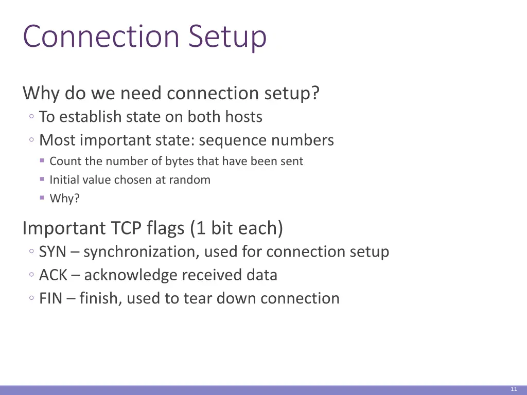 connection setup