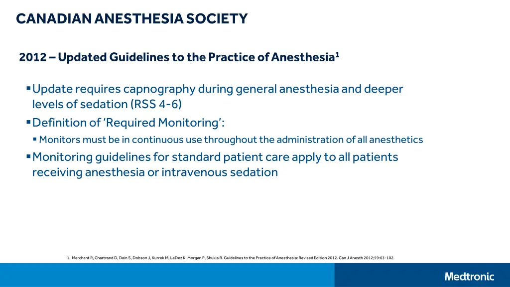 canadian anesthesia society