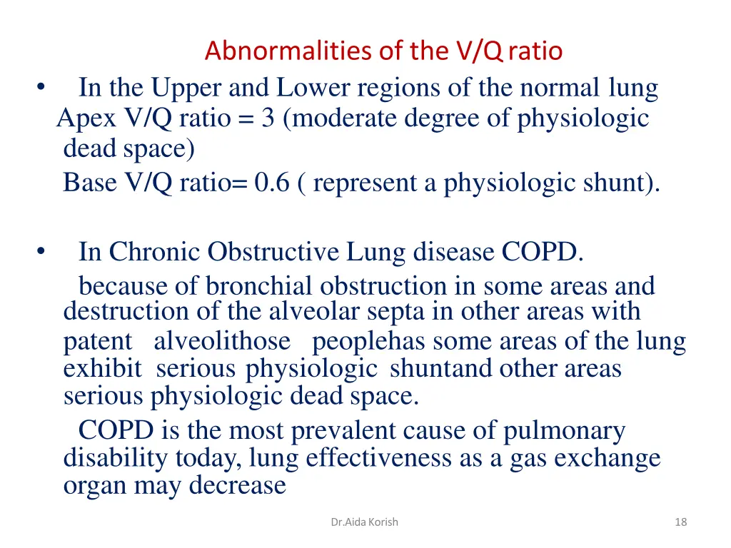 abnormalities of the v qratio in the upper