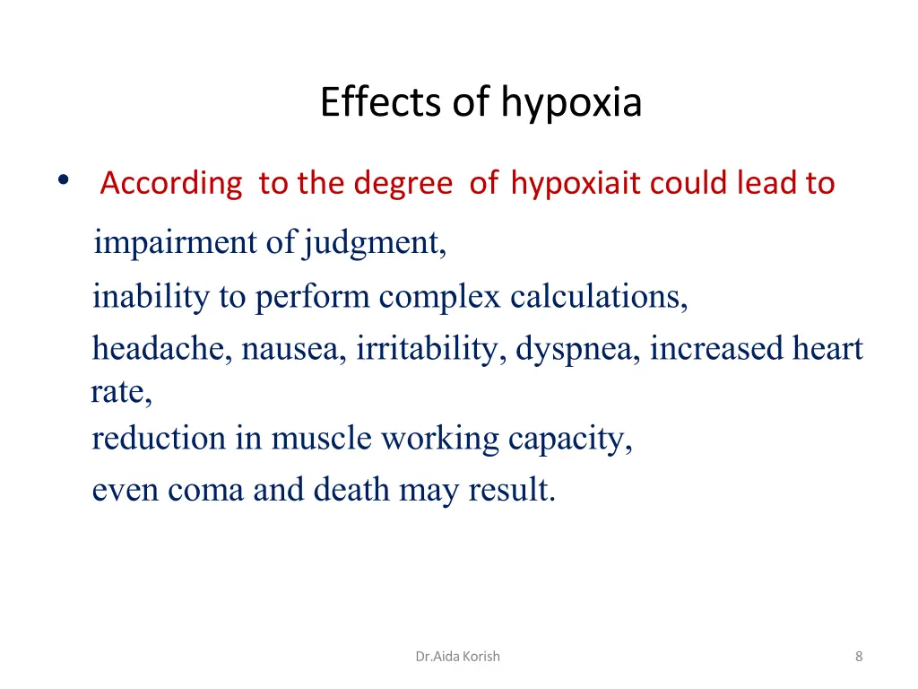 effects of hypoxia