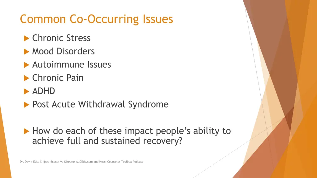 common co occurring issues
