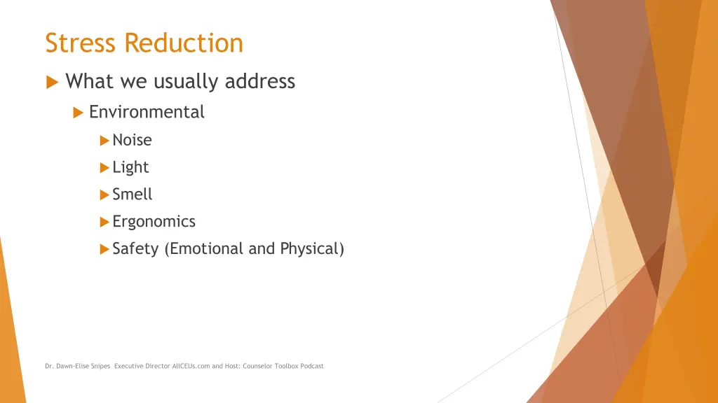 stress reduction