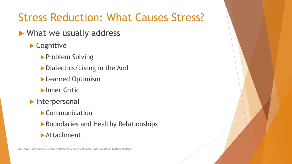 stress reduction what causes stress
