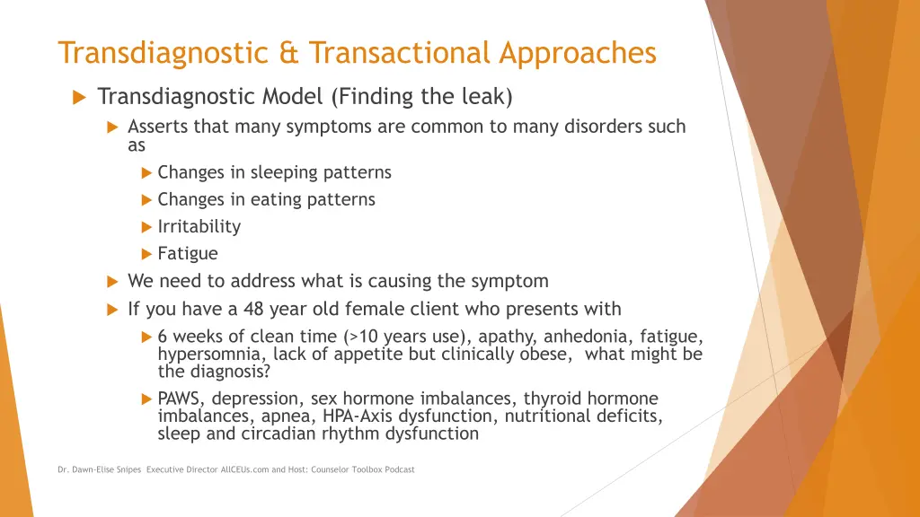 transdiagnostic transactional approaches