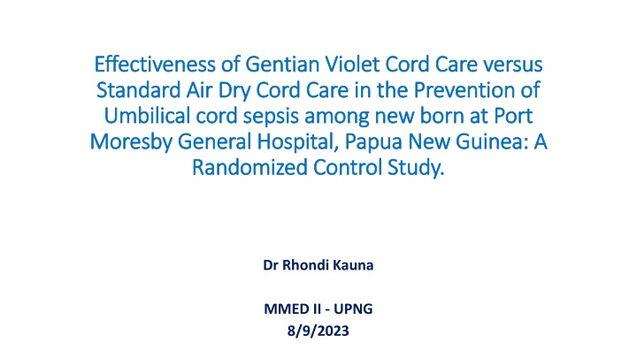 effectiveness of gentian violet cord care versus