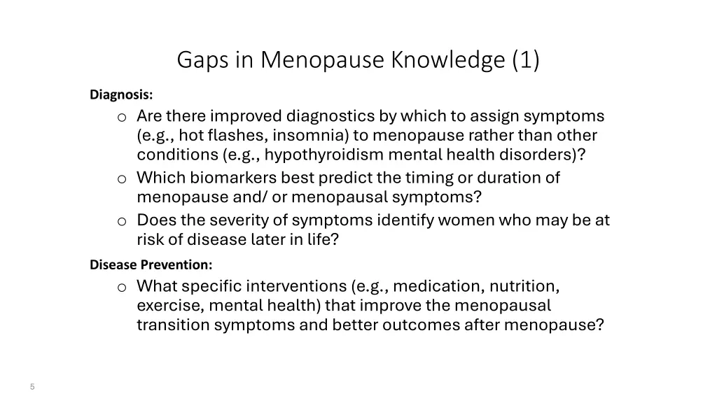 gaps in menopause knowledge 1