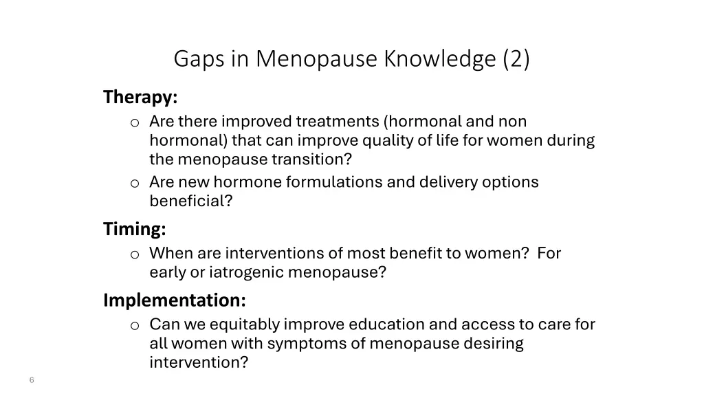 gaps in menopause knowledge 2