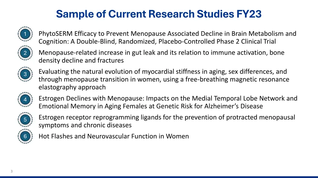 sample of current research studies fy23
