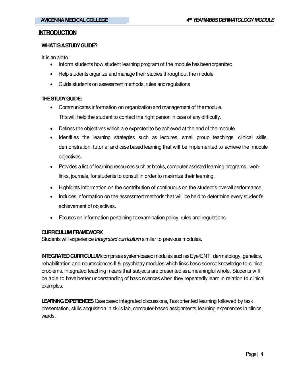 4 th year mbbs dermatologymodule 1