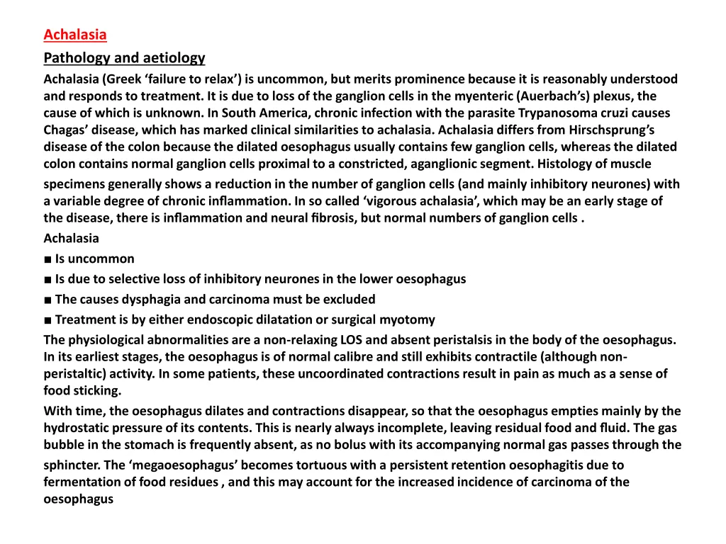 achalasia pathology and aetiology achalasia greek