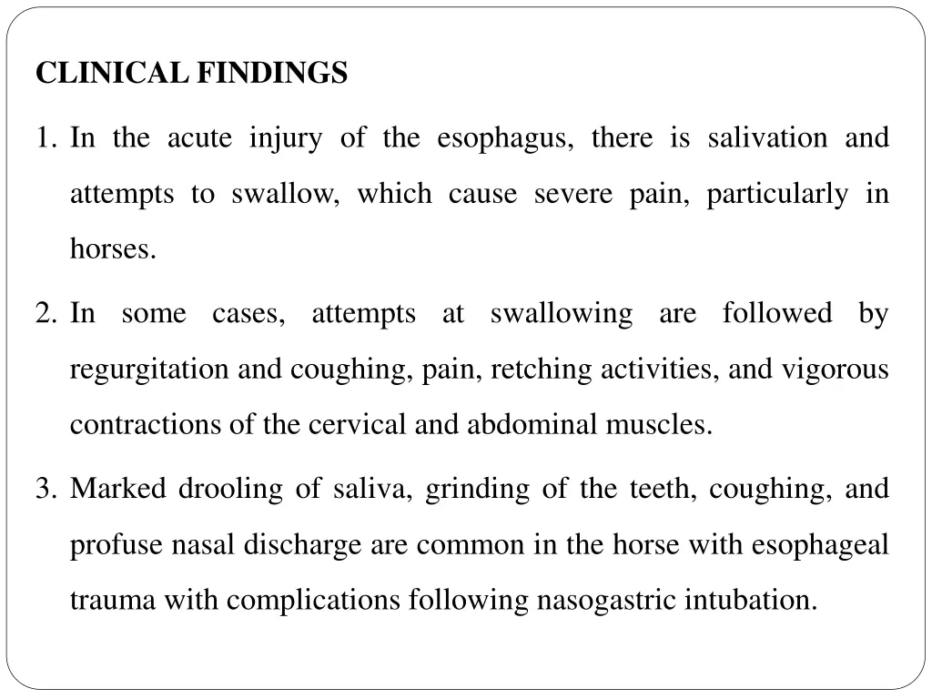 clinical findings