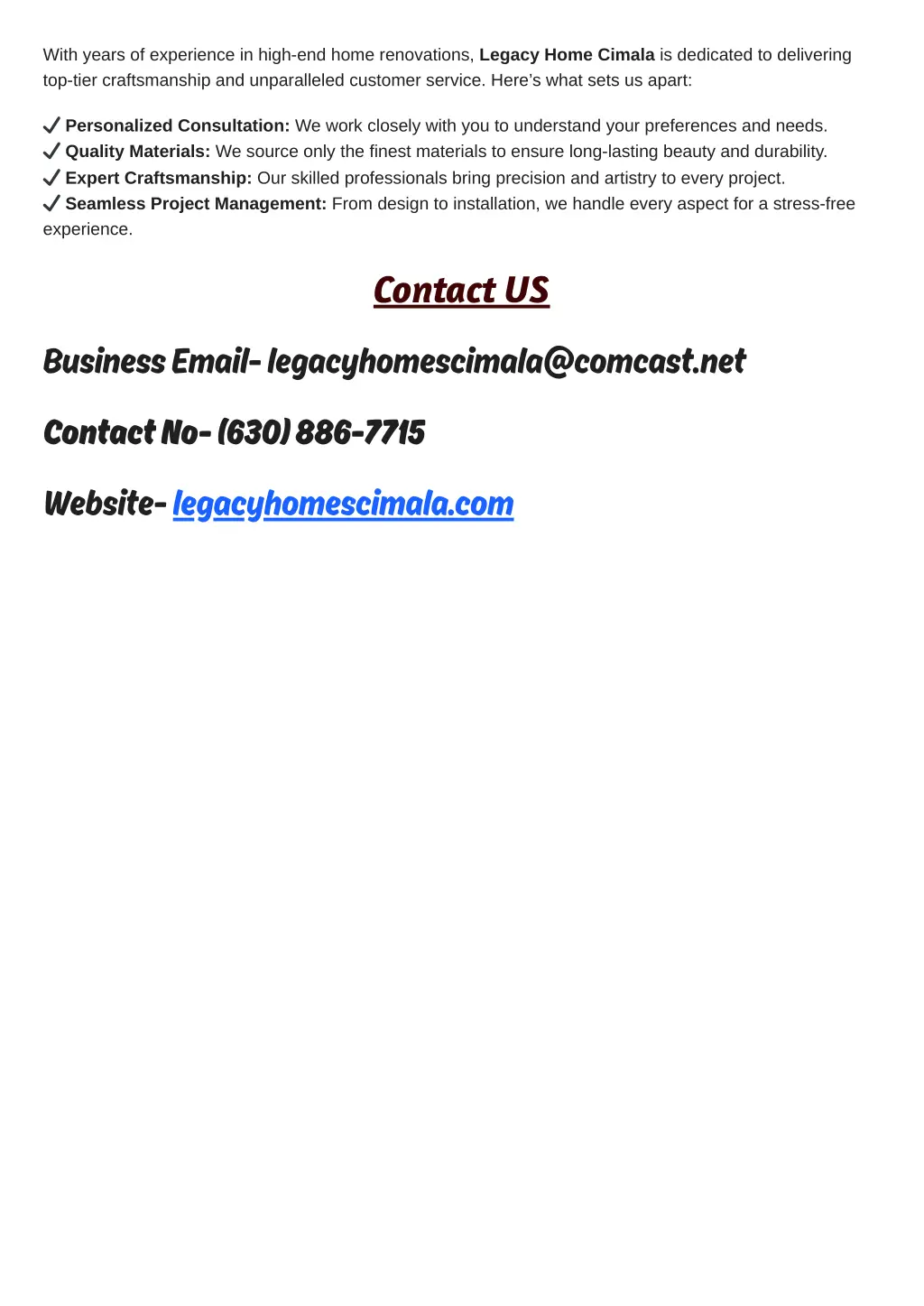 with years of experience in high end home
