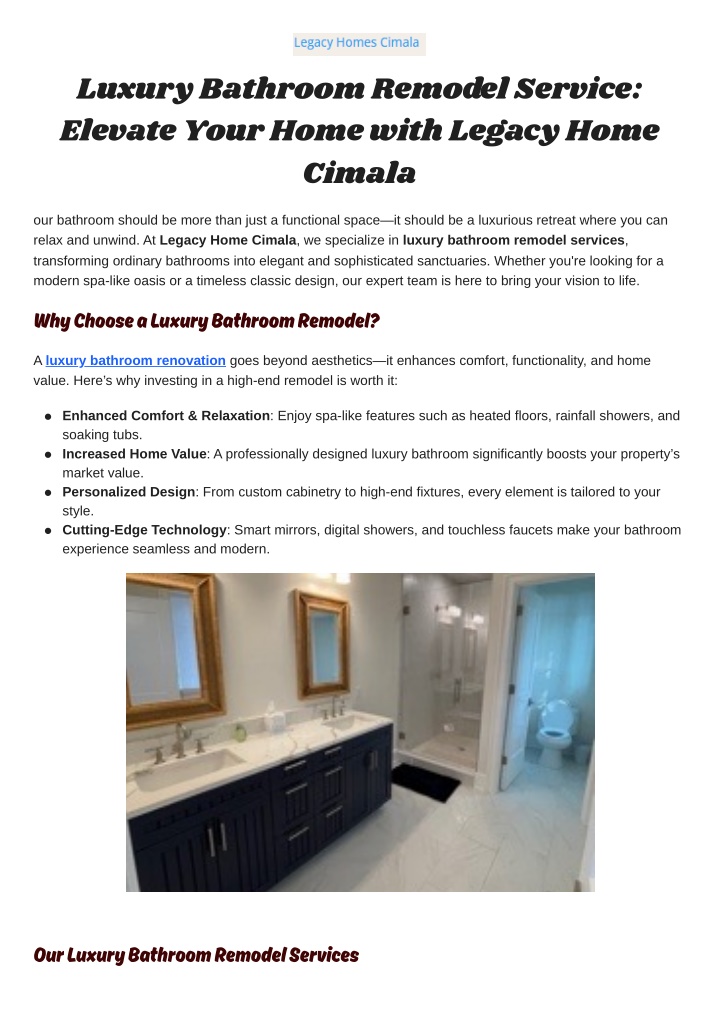 luxury bathroom remodel service elevate your home