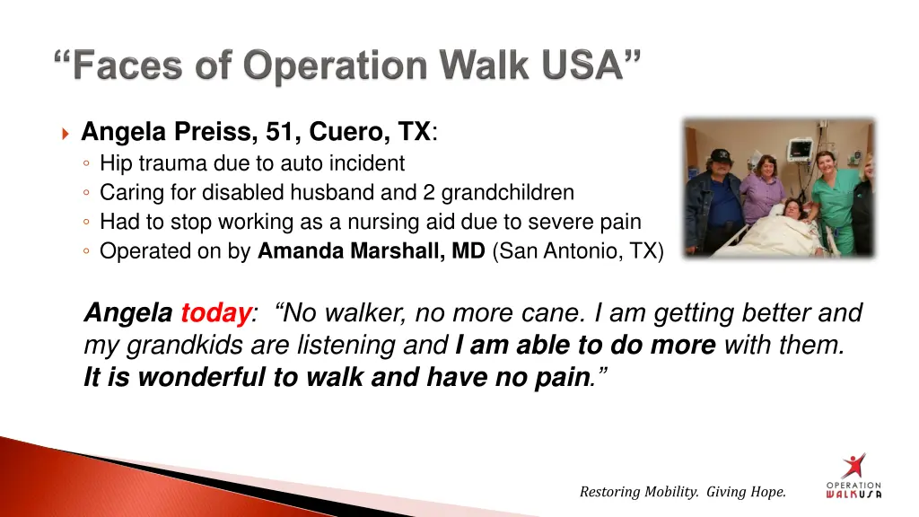 angela preiss 51 cuero tx hip trauma due to auto