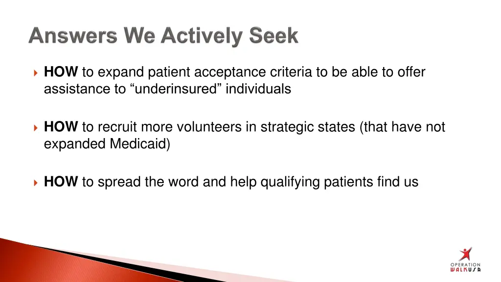 how to expand patient acceptance criteria