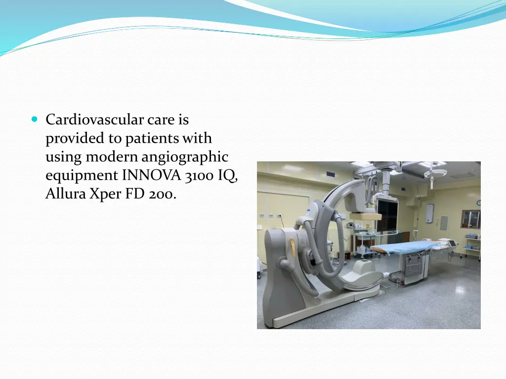 cardiovascular care is provided to patients with