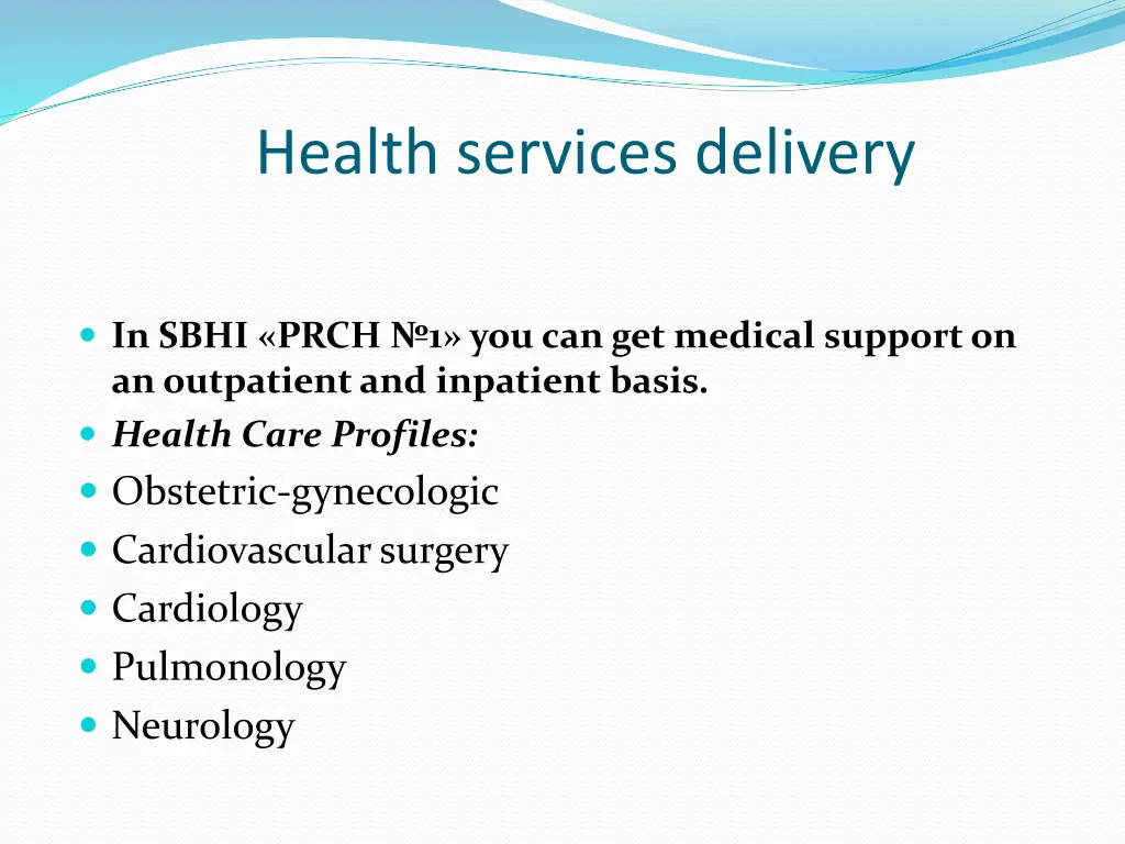 health services delivery
